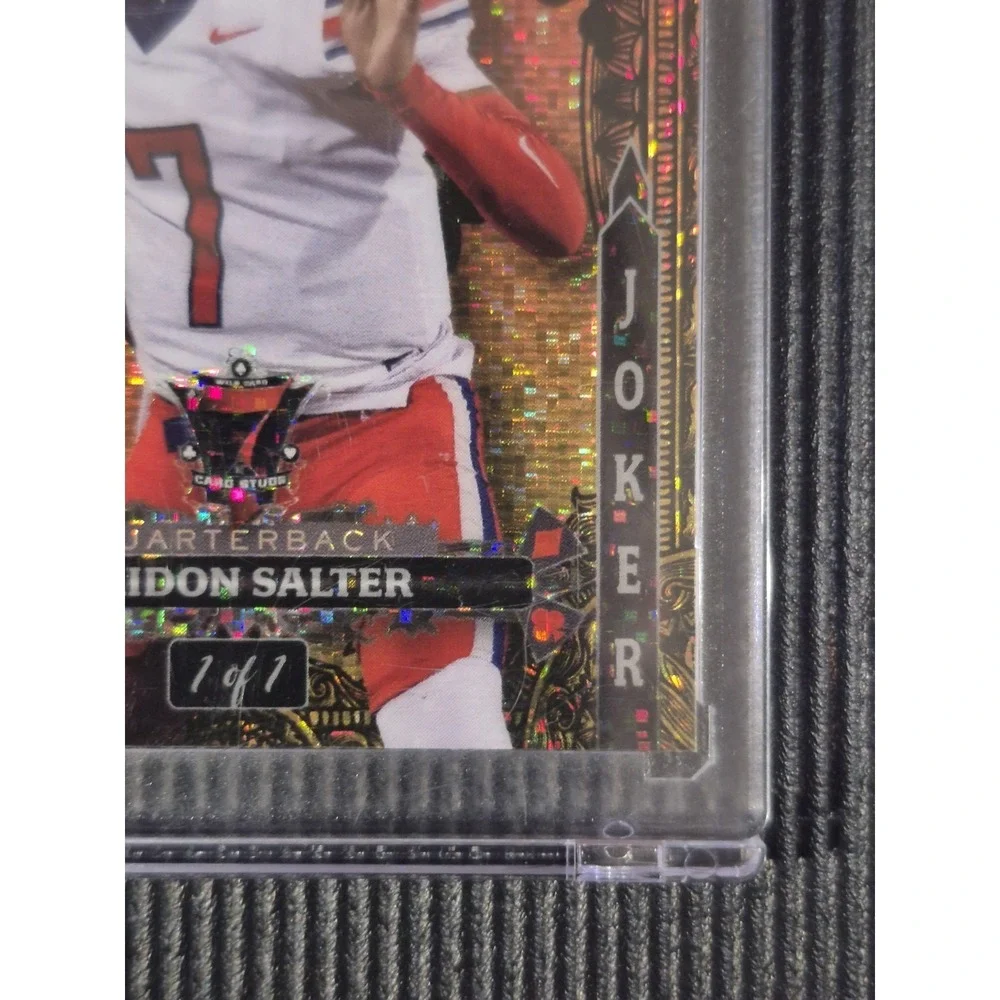 2024 Wild Card 7 Card Studs Kaidon Salter #7JW-KS Joker Sparkle 1/1 CU Buffaloes